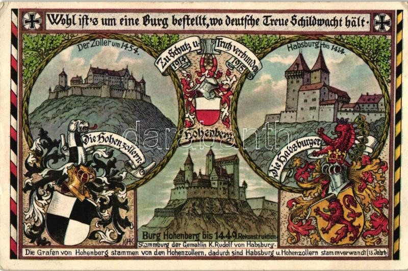 Coat Of Arms Of The German Noble Families Hohenzollern And Habsburg