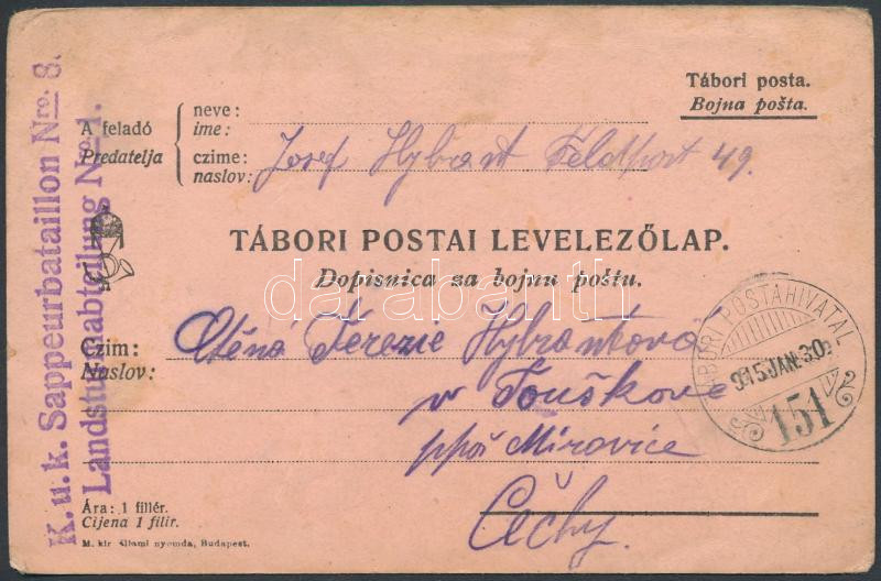 Lot 3416 - Hungary philately and postal history hungary - austro-hungarian fieldpost w.w.i. - Darabanth Co Ltd Stamps, Coins and Postcards Mail Auction #283 Lot 3416 - Hungary philately and postal history hungary - austro-hungarian fieldpost w.w.i. - Darabanth Co Ltd Stamps, Coins and Postcards Mail Auction #283