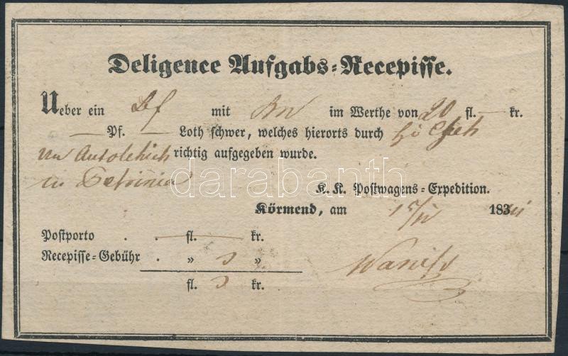 Lot 94 - Hungary philately and postal history hungary - prephilatelic covers -  Darabanth Co Ltd Major Auction of stamps, postcards and other collectibles #26 