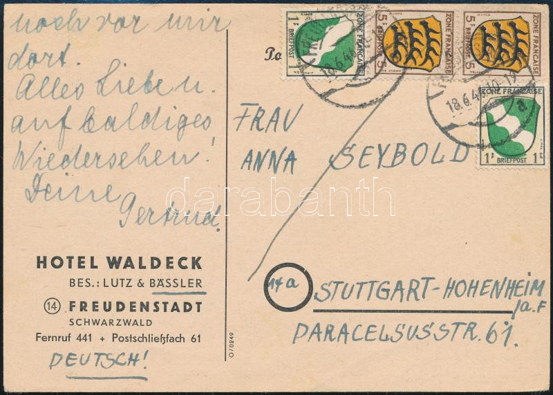 Lot 6424 - germany - french zone Worldwide philately and postal history - Germany - French zone - Darabanth Co Ltd Major Auction of stamps, postcards and other collectibles #26 Lot 6424 - germany - french zone Worldwide philately and postal history - Germany - French zone - Darabanth Co Ltd Major Auction of stamps, postcards and other collectibles #26