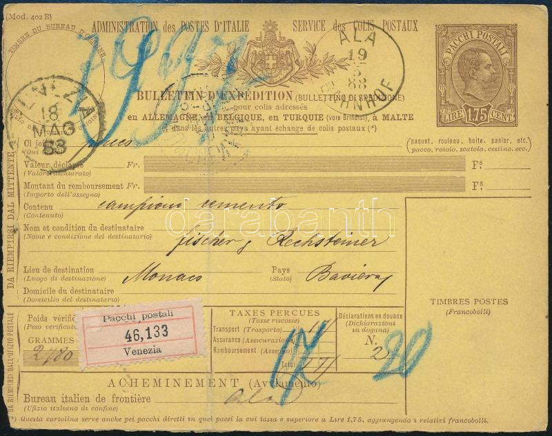 Lot 7457 - Italy philately and postal history world - italy - Darabanth Co Ltd Stamps, Coins and Postcards Mail Auction #284 Lot 7457 - Italy philately and postal history world - italy - Darabanth Co Ltd Stamps, Coins and Postcards Mail Auction #284