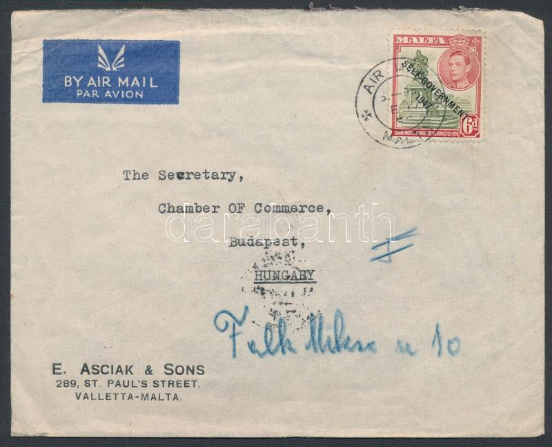 Lot 7541 - Malta Single covers from all over the world - Malta - Darabanth Co Ltd Major Auction of stamps, postcards and other collectibles #26 Lot 7541 - Malta Single covers from all over the world - Malta - Darabanth Co Ltd Major Auction of stamps, postcards and other collectibles #26