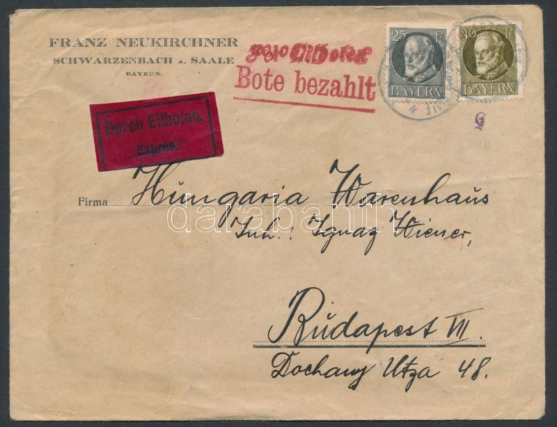 Lot 7585 - german states - bavaria Single covers from all over the world - German States - Bavaria - Darabanth Co Ltd Major Auction of stamps, postcards and other collectibles #26 Lot 7585 - german states - bavaria Single covers from all over the world - German States - Bavaria - Darabanth Co Ltd Major Auction of stamps, postcards and other collectibles #26