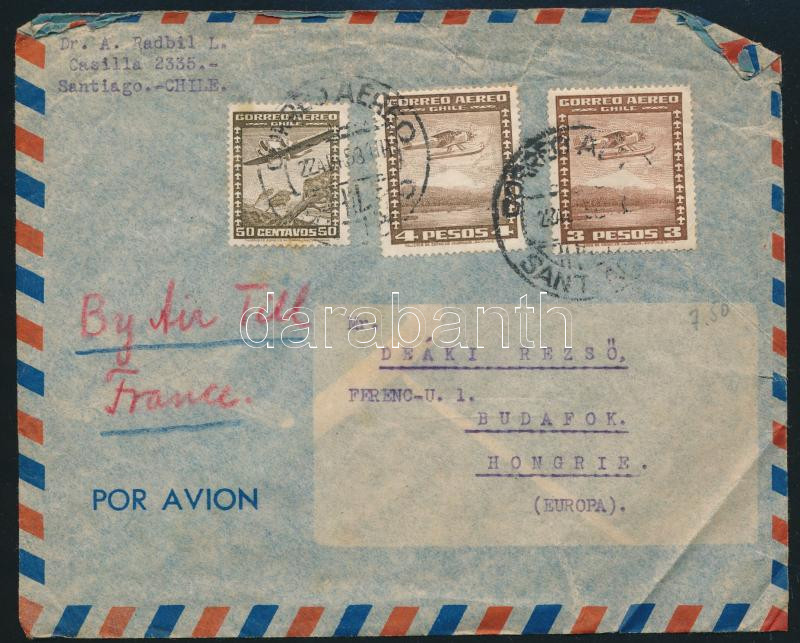 Lot 7187 - Chile Single covers from all over the world - Chile - Darabanth Co Ltd Major Auction of stamps, postcards and other collectibles #26 Lot 7187 - Chile Single covers from all over the world - Chile - Darabanth Co Ltd Major Auction of stamps, postcards and other collectibles #26