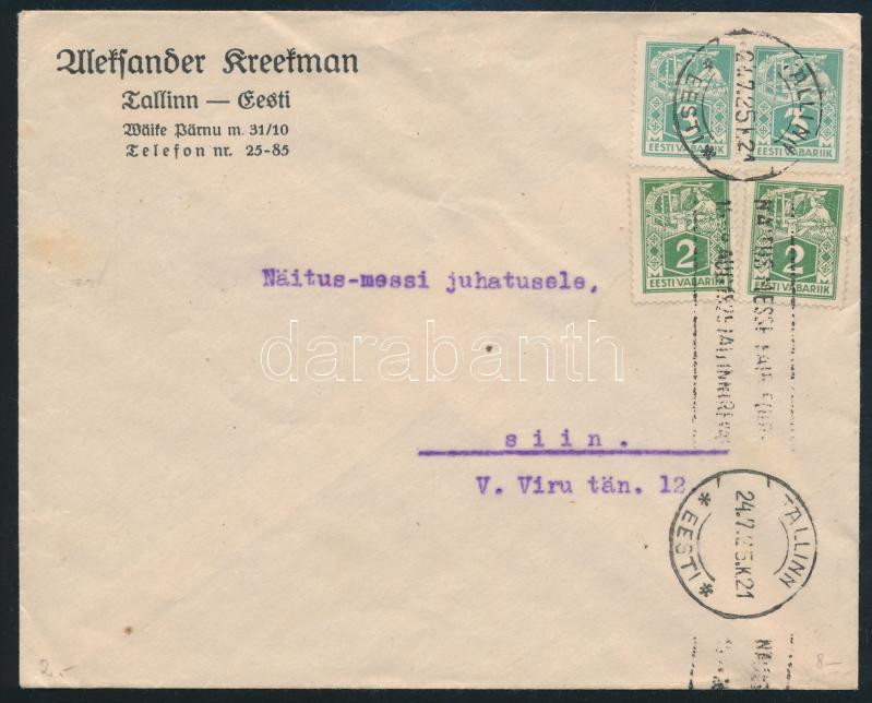 Lot 7275 - estonia Single covers from all over the world - Estonia - Darabanth Co Ltd Major Auction of stamps, postcards and other collectibles #26 Lot 7275 - estonia Single covers from all over the world - Estonia - Darabanth Co Ltd Major Auction of stamps, postcards and other collectibles #26