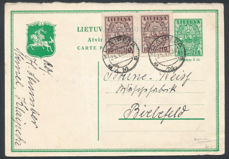Lot 7529 - Lithuania Single covers from all over the world - Lithuania - Darabanth Co Ltd Major Auction of stamps, postcards and other collectibles #26 Lot 7529 - Lithuania Single covers from all over the world - Lithuania - Darabanth Co Ltd Major Auction of stamps, postcards and other collectibles #26