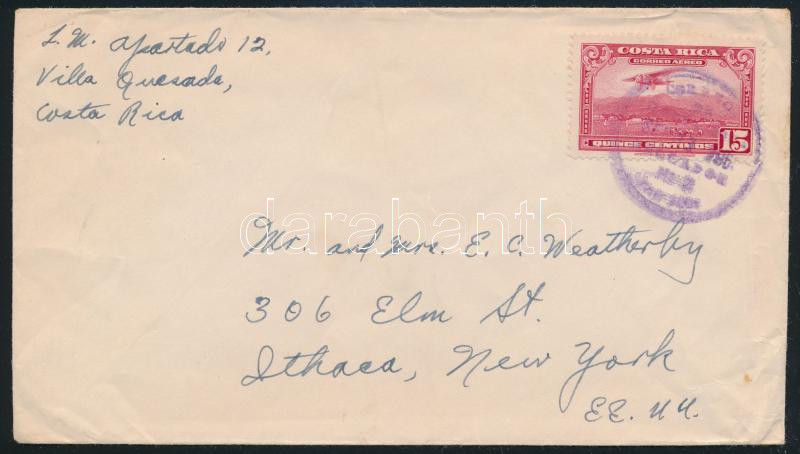 Lot 7189 - Costa Rica Single covers from all over the world - Costa Rica -  Darabanth Co Ltd Major Auction of stamps, postcards and other collectibles #26 