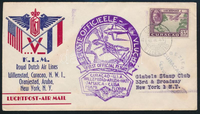 Lot 7190 - curacao Single covers from all over the world - Curacao -  Darabanth Co Ltd Major Auction of stamps, postcards and other collectibles #26 