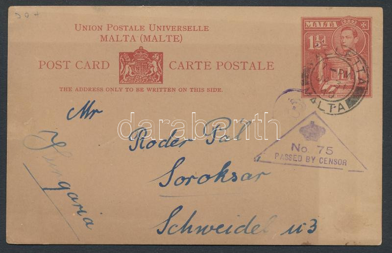 Lot 7540 - Malta Single covers from all over the world - Malta - Darabanth Co Ltd Major Auction of stamps, postcards and other collectibles #26 Lot 7540 - Malta Single covers from all over the world - Malta - Darabanth Co Ltd Major Auction of stamps, postcards and other collectibles #26