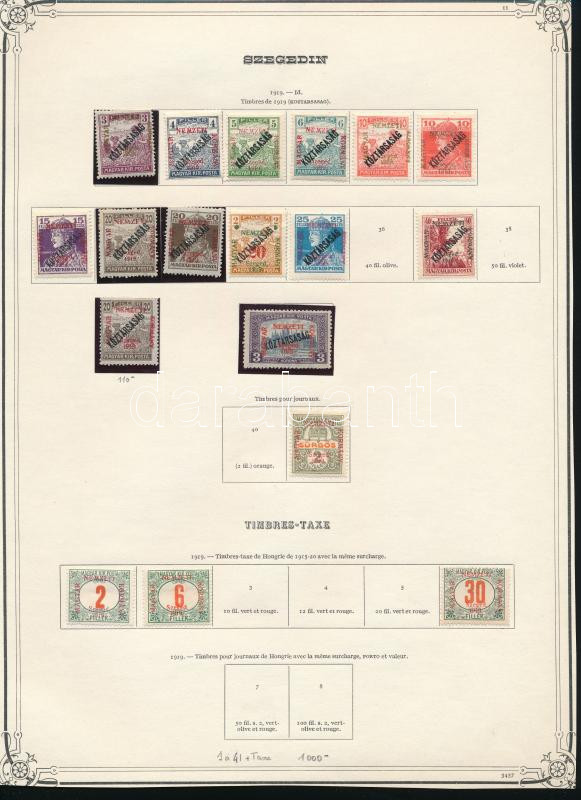 Lot 238 - Hungary Unexplored occupation material by pages -  Darabanth Co Ltd Online auction of stamps, postcards and other collectibles #287 