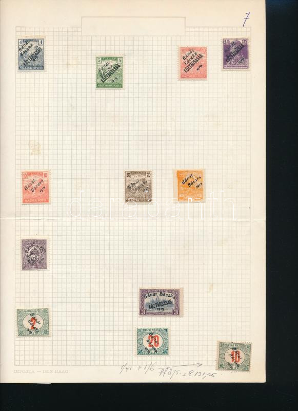 Lot 234 - Hungary Unexplored occupation material by pages -  Darabanth Co Ltd Online auction of stamps, postcards and other collectibles #287 