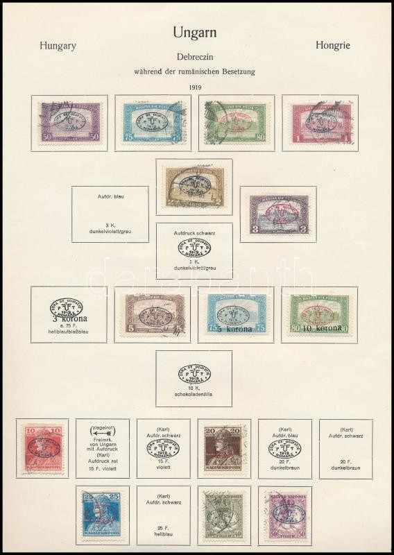 Lot 217 - Hungary Unexplored occupation material by pages -  Darabanth Co Ltd Online auction of stamps, postcards and other collectibles #287 