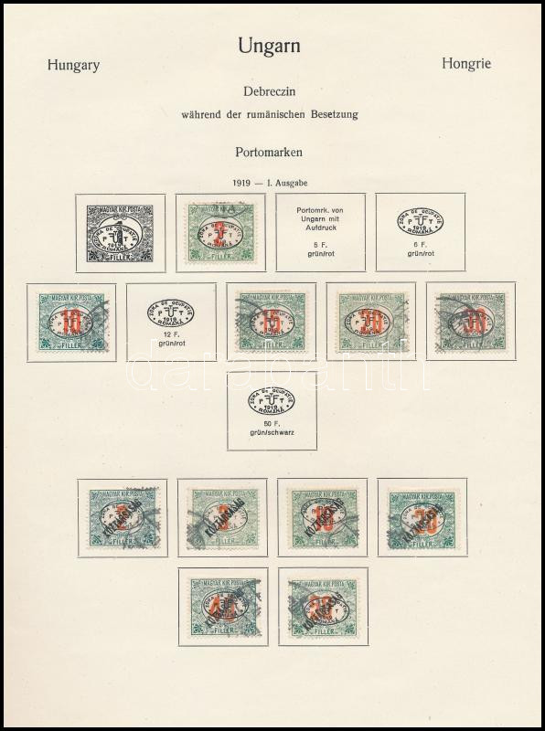 Lot 215 - Hungary Unexplored occupation material by pages -  Darabanth Co Ltd Online auction of stamps, postcards and other collectibles #287 