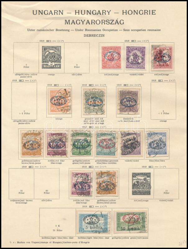 Lot 316 - Hungary Unexplored occupation material by pages -  Darabanth Co Ltd Online auction of stamps, postcards and other collectibles #288 