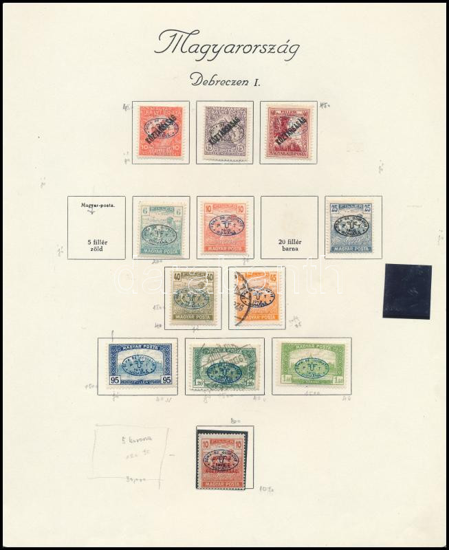 Lot 308 - Hungary Unexplored occupation material by pages -  Darabanth Co Ltd Online auction of stamps, postcards and other collectibles #288 