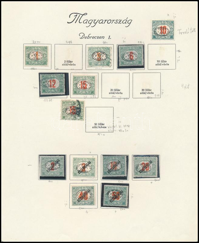 Lot 294 - Hungary Unexplored occupation material by pages - Darabanth Co Ltd Online auction of stamps, postcards and other collectibles #288 Lot 294 - Hungary Unexplored occupation material by pages - Darabanth Co Ltd Online auction of stamps, postcards and other collectibles #288