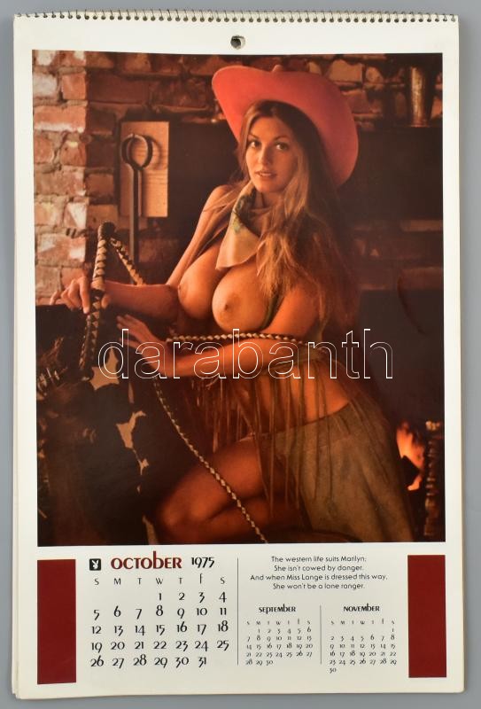 1975 A Playboy Erotikus Magazin Playmate Calendar Ja Eredeti