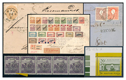 513 auction: philately, postcards, numismatics, artwork, books, colletibles, jewelry - Hungarian philately and postal history