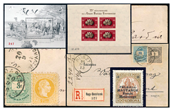 524. Auktion: Philatelie, Postkarten, Numismatik, Kunstwerke, Bücher, Schreibwaren, Schmuck - Erlesene Lose und Sammlungen Ungarn