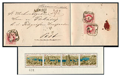 534. Auction: philately, postcards, numismatics, artwork, books, collectibles, jewelry sale of the unsold lots - Hungarian philately and postal history