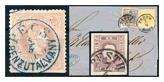 100. Closed Fixed price offer - Austria used in Hungary and the first Hungarian issues