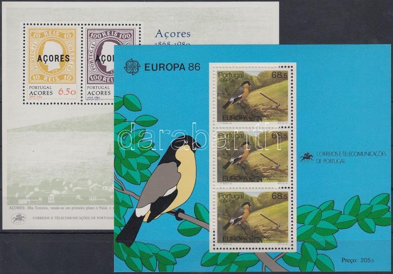 112th anniversary of first Azor stamp block + Europa CEPT: Environmental Protection block, 112 éves az első azori bélyeg blokk + Europa CEPT: Környezetvédelem blokk