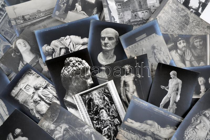 Rome, Roma; Galleries, art - 110 old unused postcards