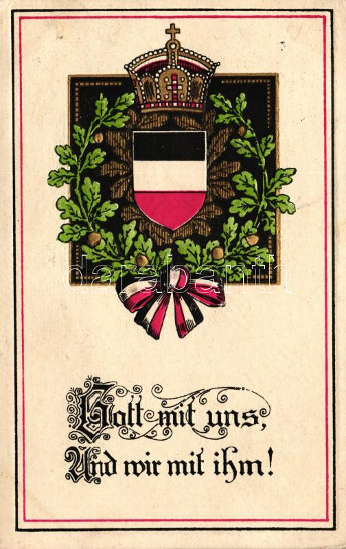 'Gott mit uns, Und wir mit Ihm' Flagge / Austrian prayer, flag, Osztrák imádság, zászló