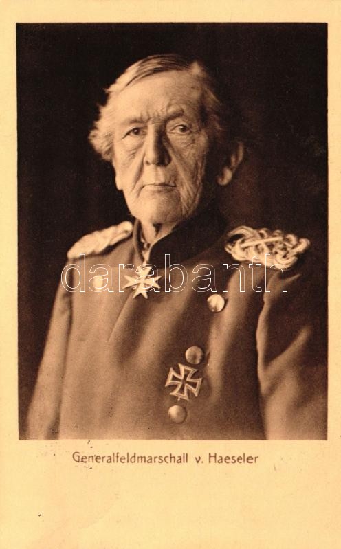 Gottlieb Graf von Haeseler német vezértábornagy, Generalfeldmarschall Gottlieb Graf von Haeseler / German Field marshal