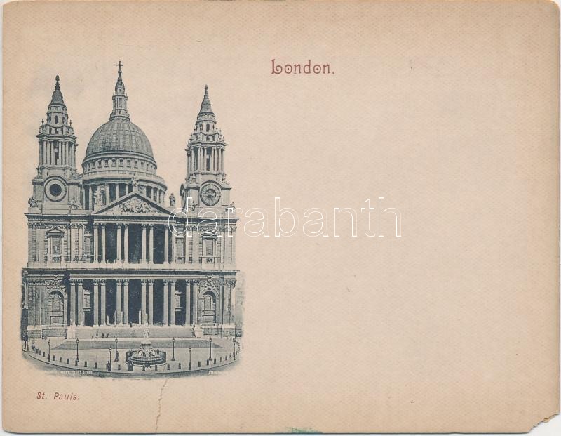 London, St. Pauls, mini card (11,5 cm x 9 cm)