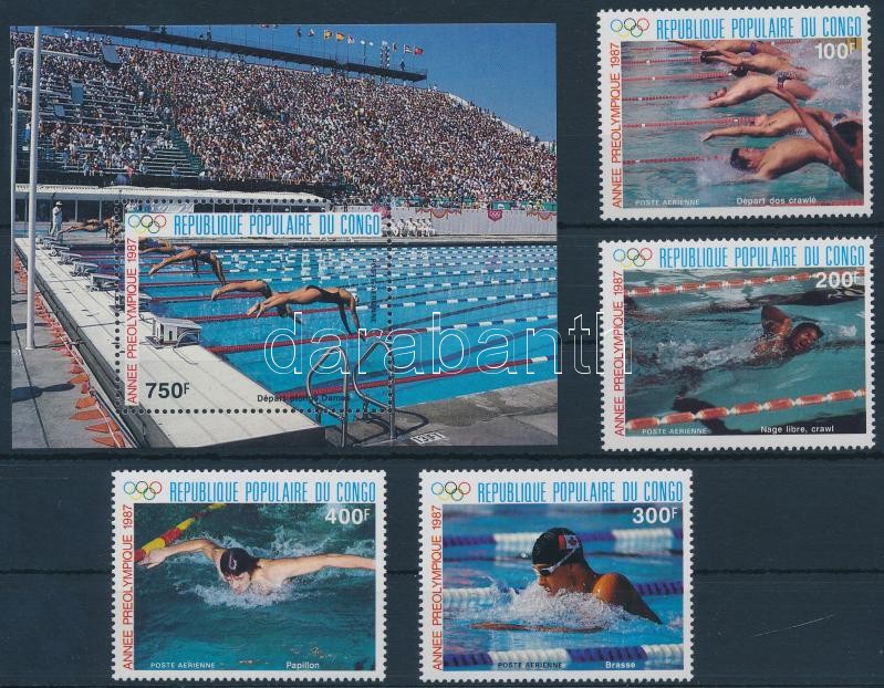 Nyári olimpia, 1988 sor + blokk, Summer olympics, 1988 set + block