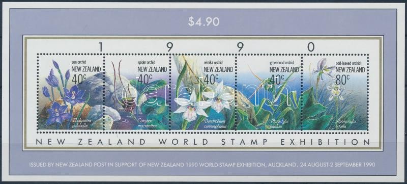 Nemzetközi bélyegkiállítás, orchideák blokk, International Stamp Exhibition, orchids block
