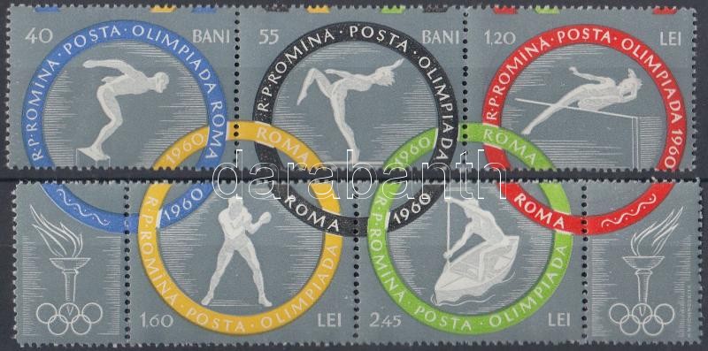 Summer Olympics, Rome set stripe of 2 and 3, Nyári Olimpia, Róma sor kettes-, és hármascsíkban