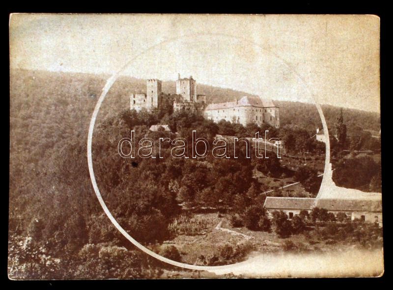 cca 1880 Ausztria, Léka vára, keményhátú fénykép, 11x15 cm / cca 1180 Lockenhaus, Burgenland, Österreich(Austria), 11x15 cm
