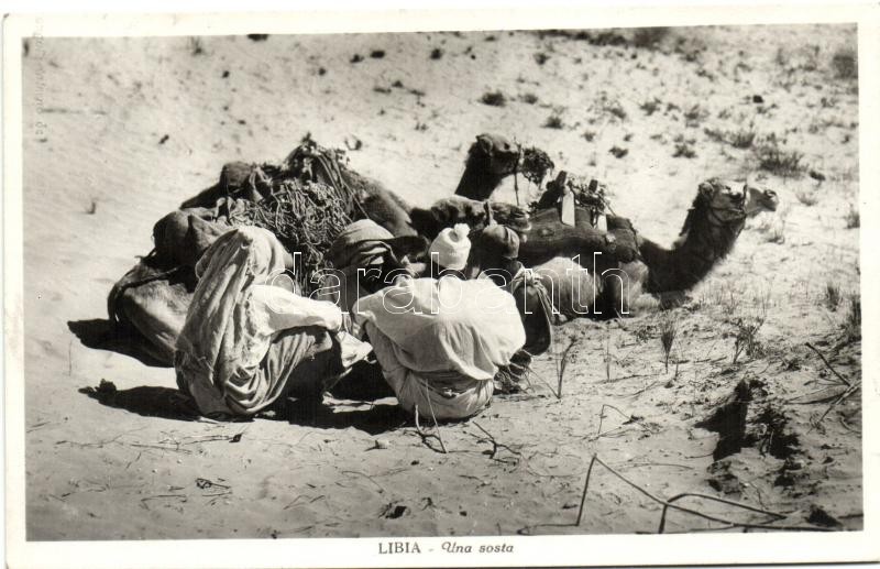 Libyan folklore, camels in the desert, Líbiai folklór, tevék a sivatagban