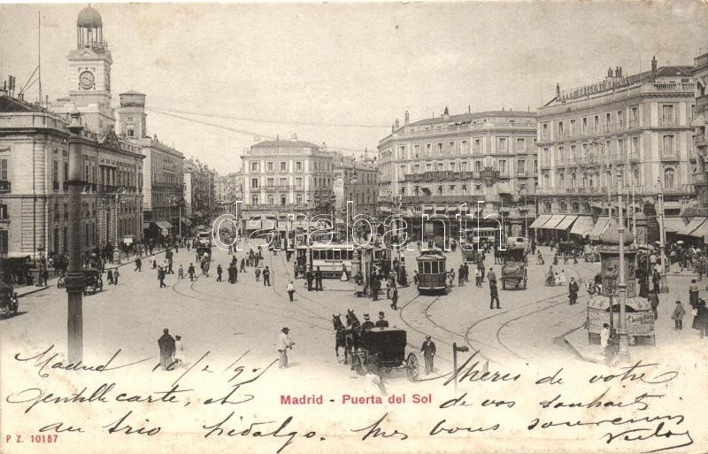 Madrid, Puerta del Sol / trams, square