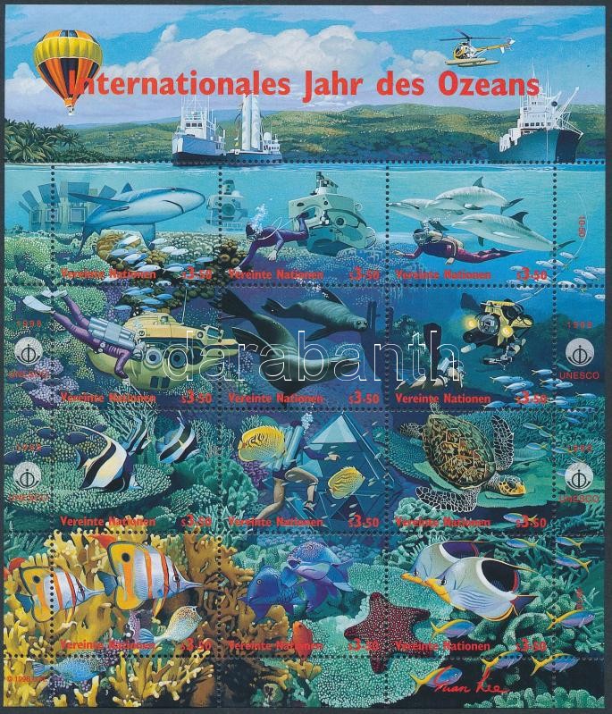 Az óceán nemzetközi éve kisív, International year of ocean minisheet