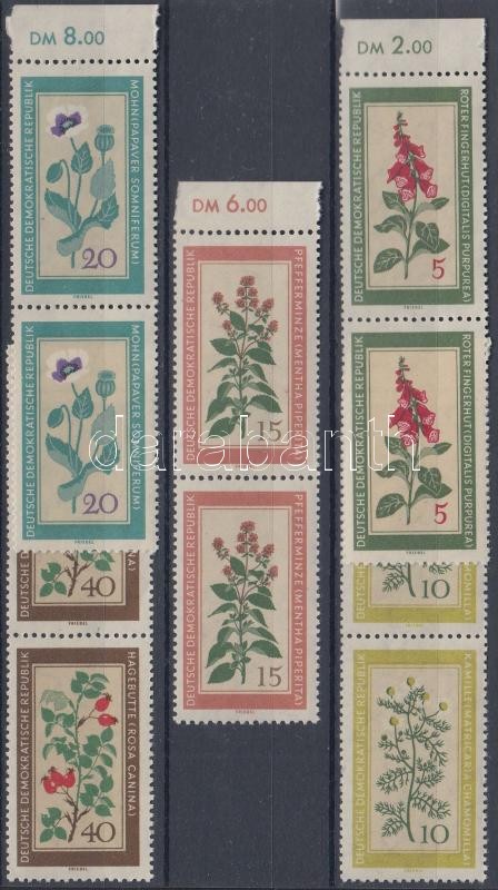 Őshonos gyógynövények 5 ívszéli pár (sor), Indigenous herbs 5 margin pairs (set)