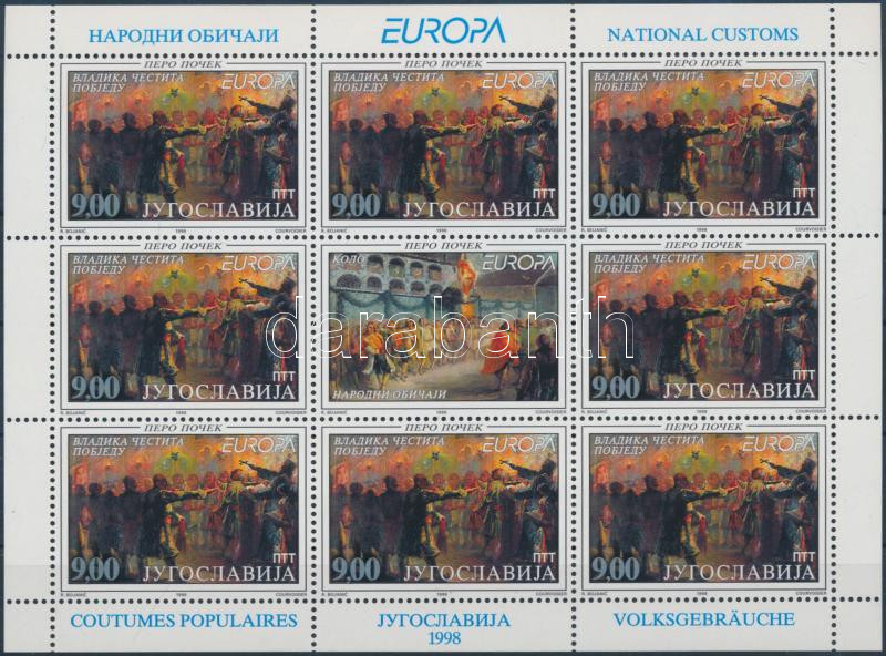 Europa CEPT National holidays and festivals mini sheet set, Europa CEPT nemzeti ünnepek és fesztiválok kisívsor 2 stecklapon