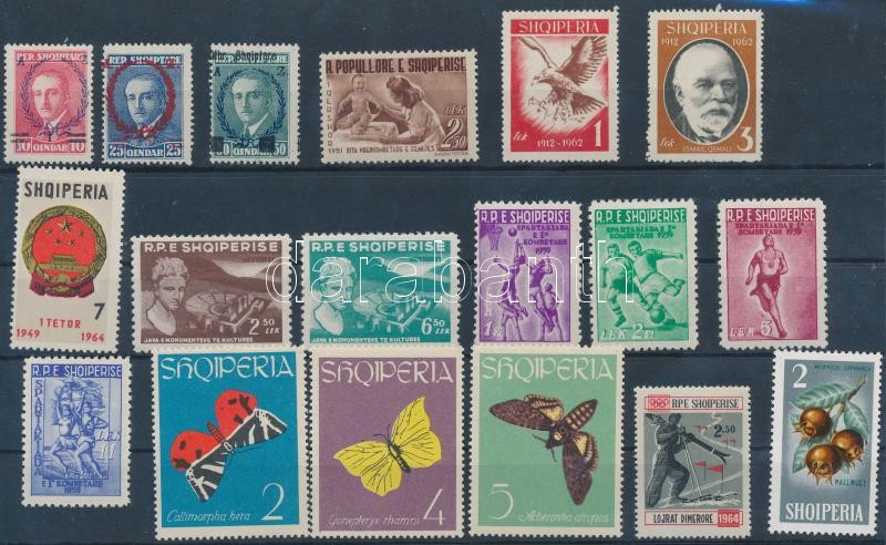 Albánia 1928-1965 2 klf sor + 12 klf önálló érték, Albania 1928-1965 2 diff sets + 12 diff stamps