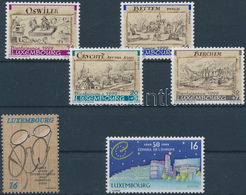 6 diff. stamps, 6 klf bélyeg