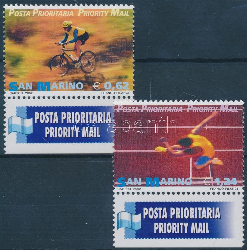 Priority mail margin set, Elsőbbségi posta ívszéli sor