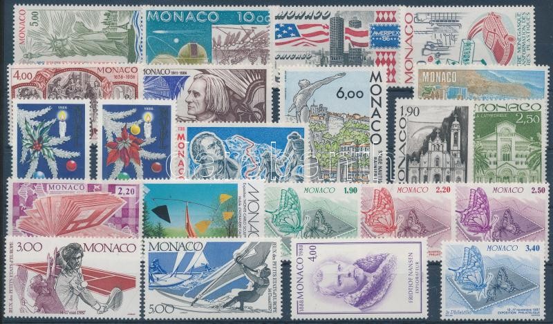 1986-1988 22 stamps, 1986-1988 22 klf bélyeg