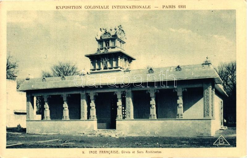 Paris, Exposition Coloniale Internationale, Inde Francaise, Girves et Sors Architectes / International Exhibition