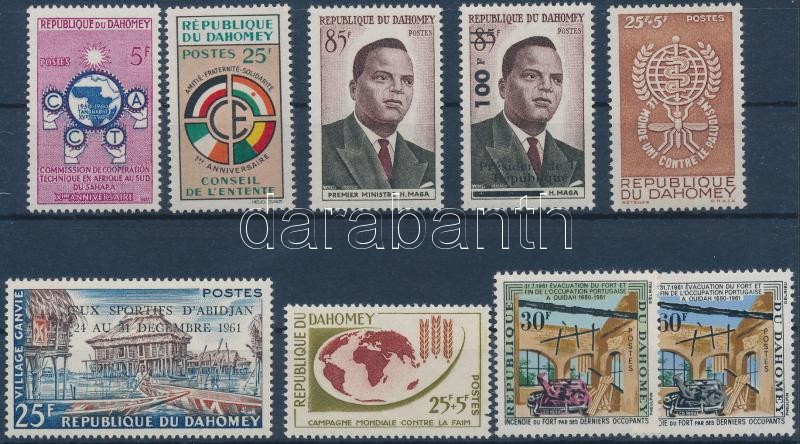 1960-1963 9 diff. stamps (with overprinted), 1960-1963 9 klf bélyeg (közte felülnyomott bélyegek)