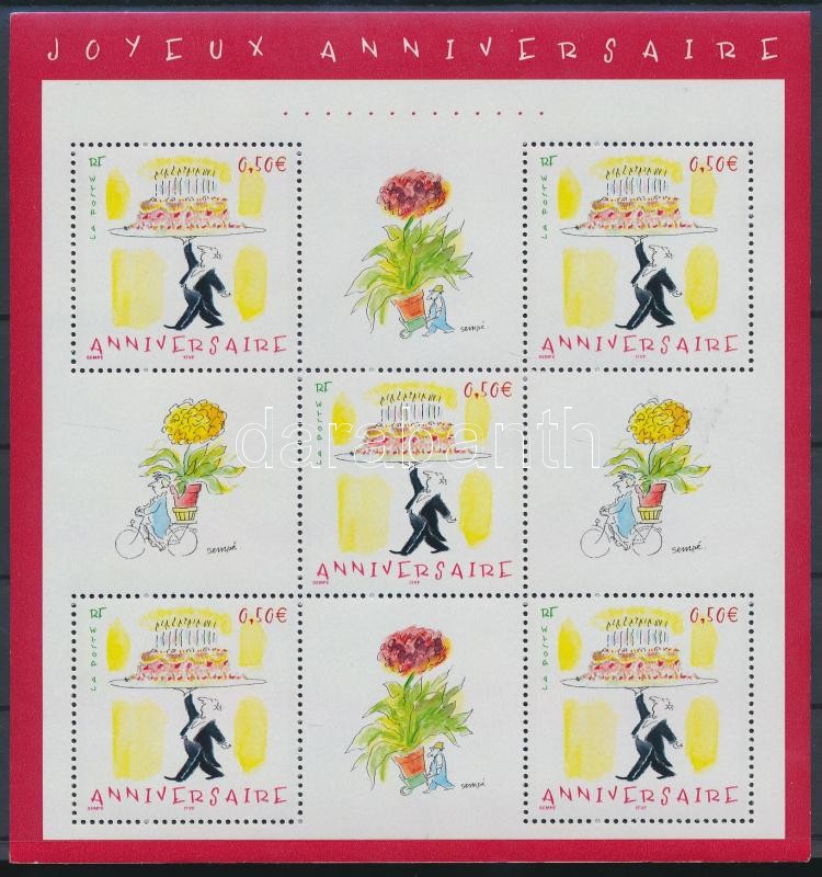 Greeting stamp mini sheet, Üdvözlő bélyeg kisív