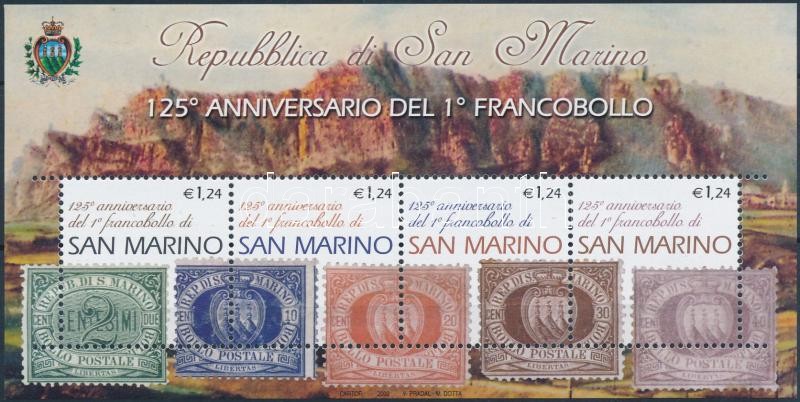 125th anniversary of stamp block, 125 éves a bélyeg blokk