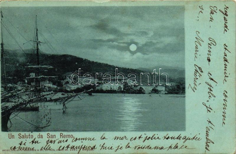 1898 Sanremo, port, ships