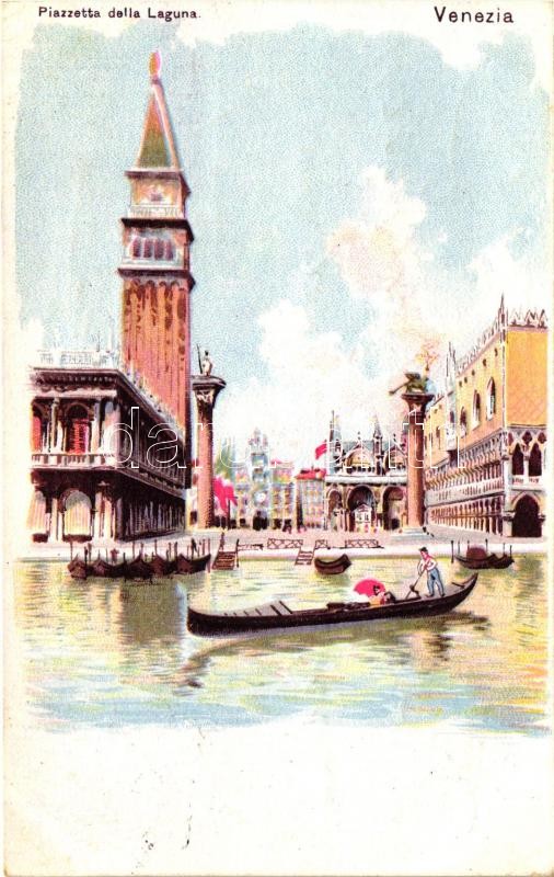 Venice, Venezia; Piazzetta della Laguna, litho