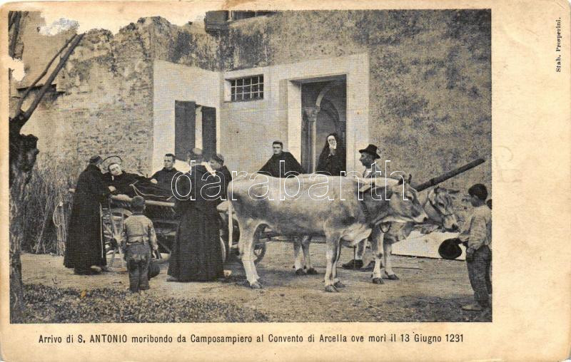 Padova, Arcella Convent, Arrival of dying St. Anthony